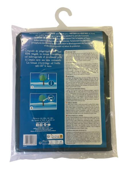 Croissance et protection des végétaux - Housse d'hivernage - 1,30 m x 1,60 m - Vert - PACKAGING_3D_VERSO